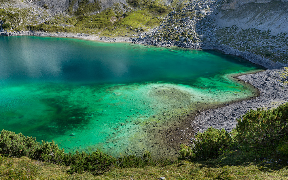 Bergsee in den Alpen