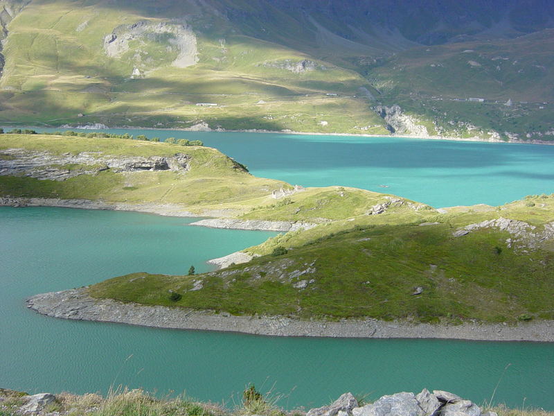 Bergsee in Mt. Cenis auf einer Motorradtour