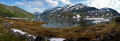 Bergsee mit Eis