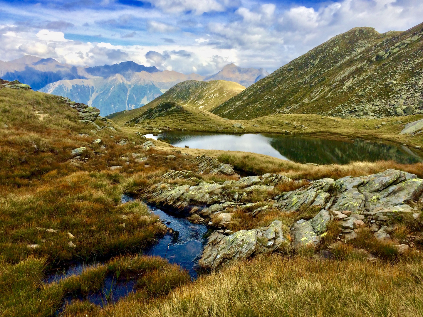 Bergsee oberhalb von Meran, Südtirol 