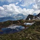 Bergsicht vom Hinter Hochli oberhalb Gitschenen Uri / Schweiz