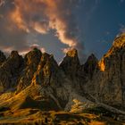 Bergspitzen im Abendlicht