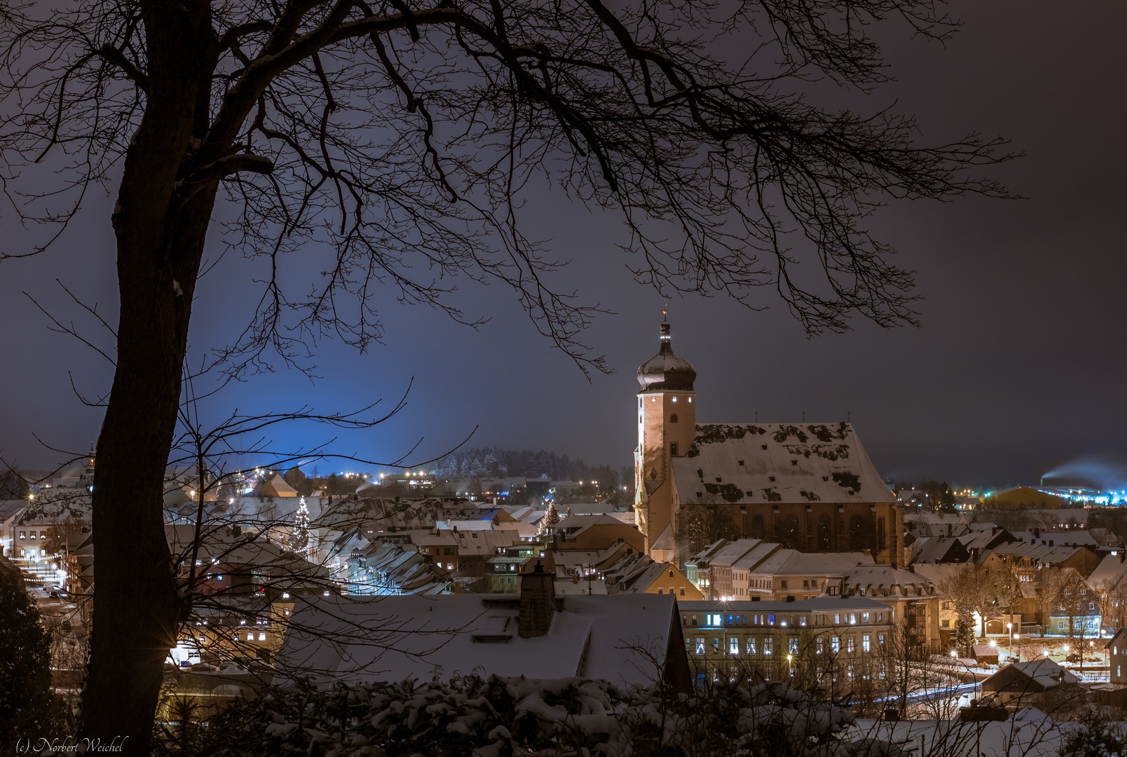 Bergstadt Marienberg im Winterkleid