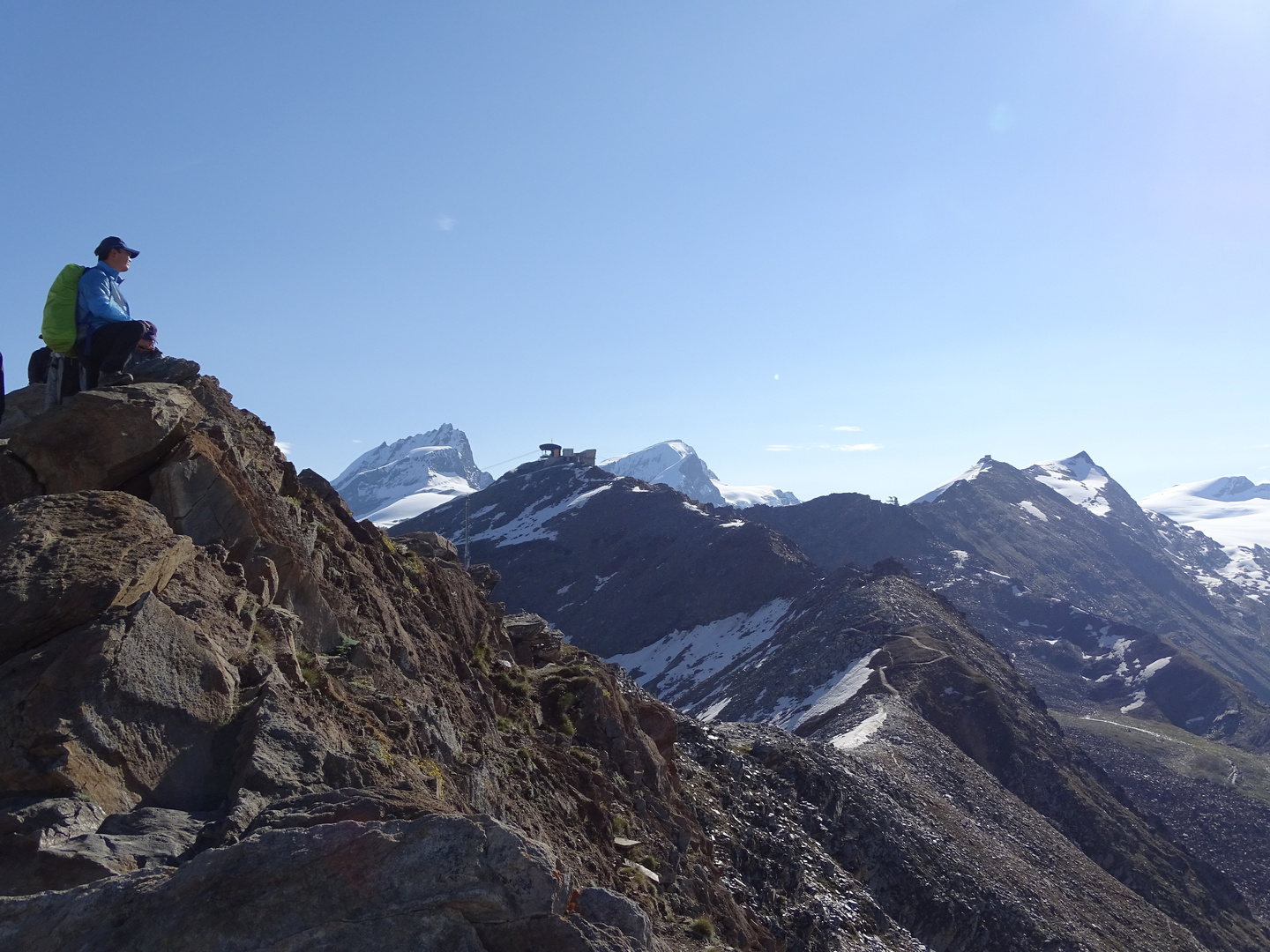 Bergsteiger am Gornergrat Schweiz