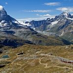 Bergsteiger auf schmaler Spur