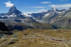 Bergsteiger auf schmaler Spur