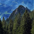 "Bergtour Grünten mit Blick auf das Burgberger Hörnle vom Grüntenhaus aus"