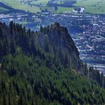 "Bergtour Grünten mit Blick auf Sonthofen am Rundfunkturm"