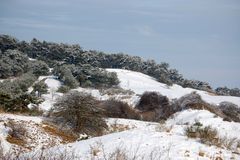 Bergwelt auf der Insel Hiddensee im Winter