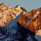 Bergwelt im letzten Abendsonnenlicht mit der neuen Sony SLT A77V Kamera fotografiert.