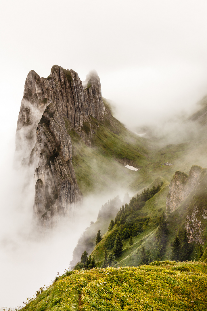 Bergwelt im Nebel