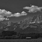 Bergwelt in schwarz-weiß