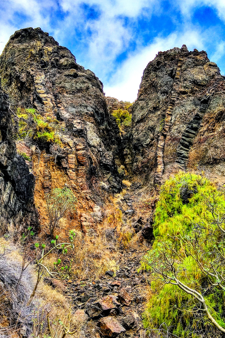 Bergwelt oberhalb Hermigua - La Gomera