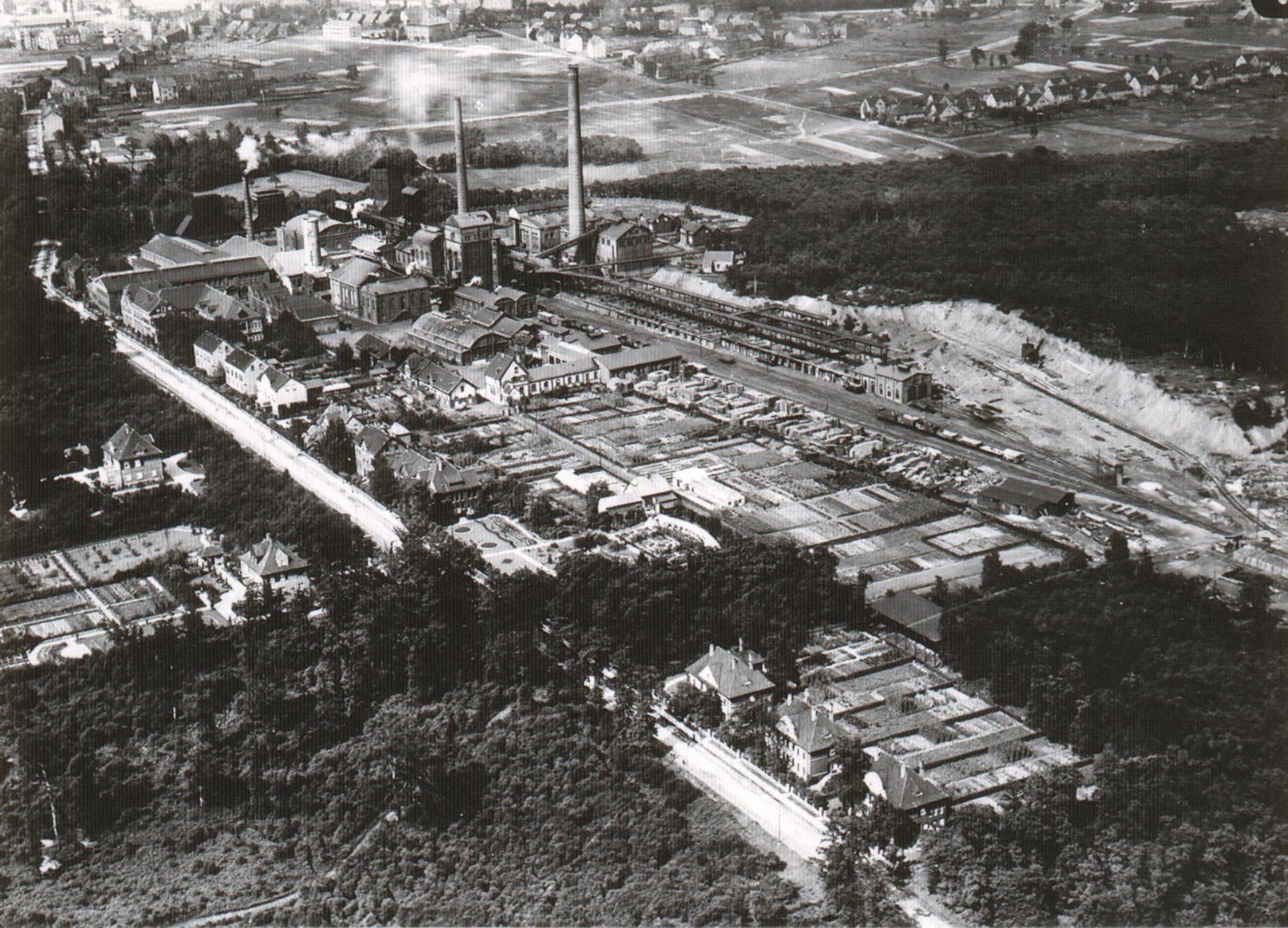 Bergwerk Ewald 1/7 im Jahr 1933