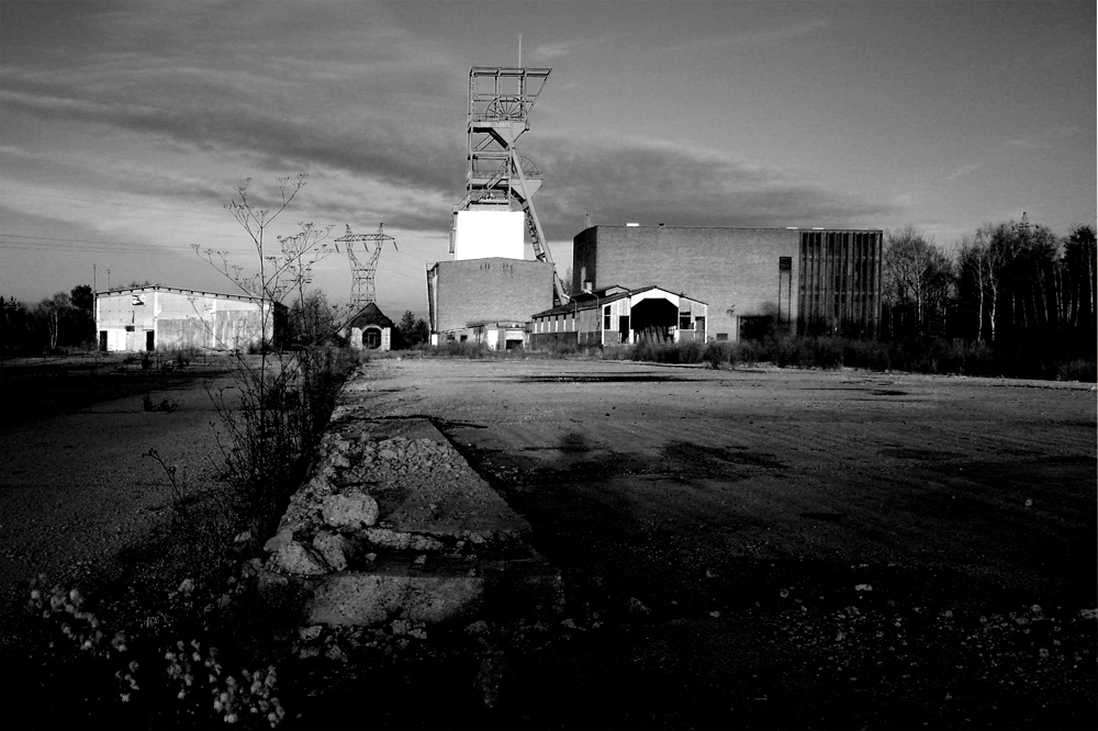 Bergwerk im Sonnenuntergang Foto 2