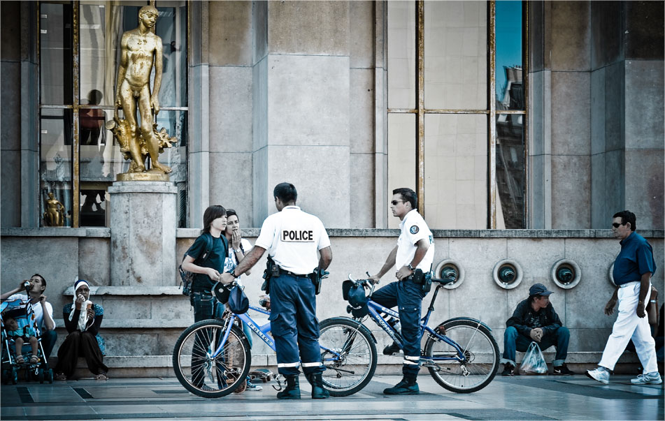 "Berittene" Polizei amTrocadero