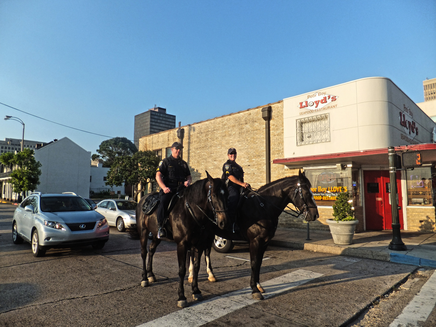 Berittene Polizei in Baton Rouge