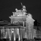 Berlin an einem Schwarzweißen Freitag