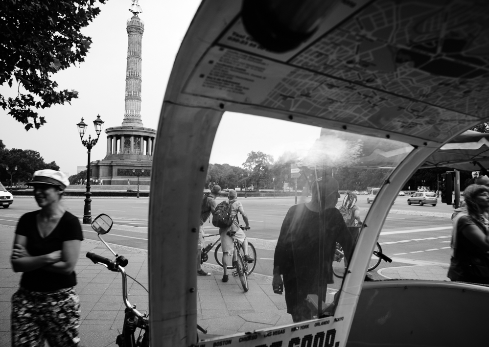 Berlin, August 2013: Warten an der Siegessäule