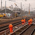 Berlin, Bauarbeiten in Friedrichshagen an der Strecke Berlin-Ostbahnhof nach Erkner