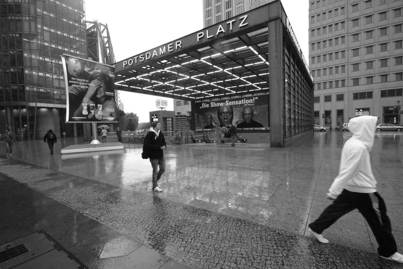 Berlin im Regen - Potsdamer Platz (2)