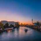 Berlin Jannowitzbrücke Panorama bei Sonnenuntergang