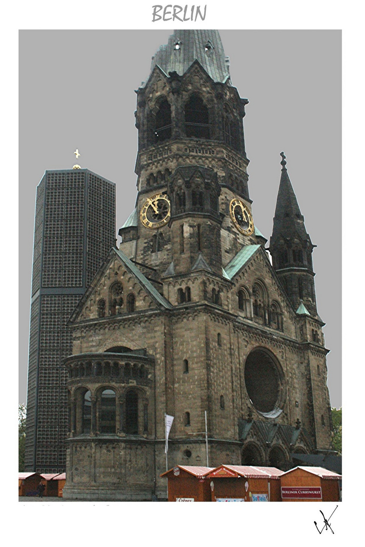 BERLIN L'EGLISE DU SOUVENIR IMPRIMABLE