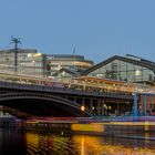 Berlin - Mitte - Spree River - S-Bahn Station "Bhf B- Friedichstraße"