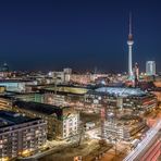 Berlin Mitte von oben mit dem Rohbau des wiederaufzubauenden Stadtschlosses ...
