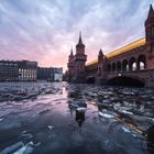 Berlin - Oberbaumbrücke im Abendrot