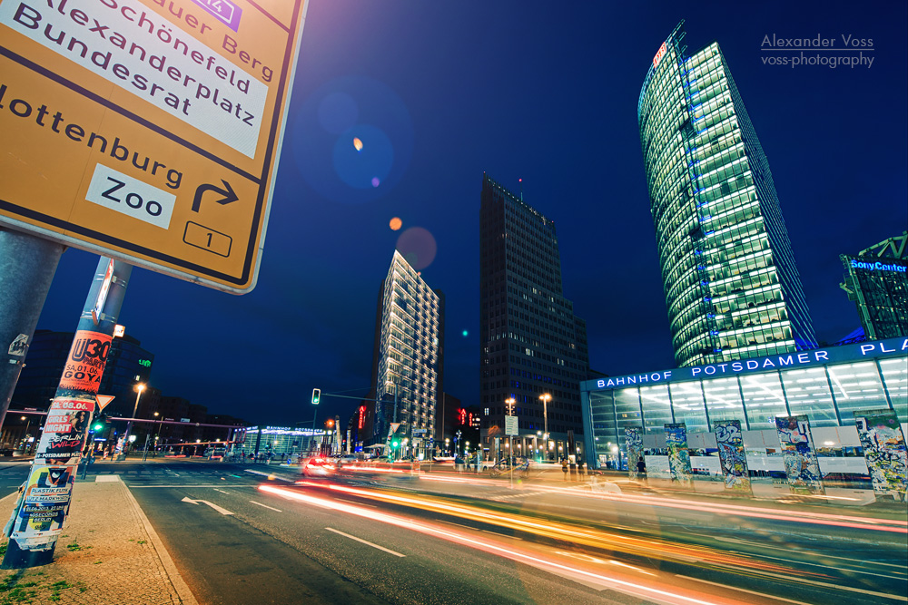 Berlin - Potsdamer Platz bei Nacht