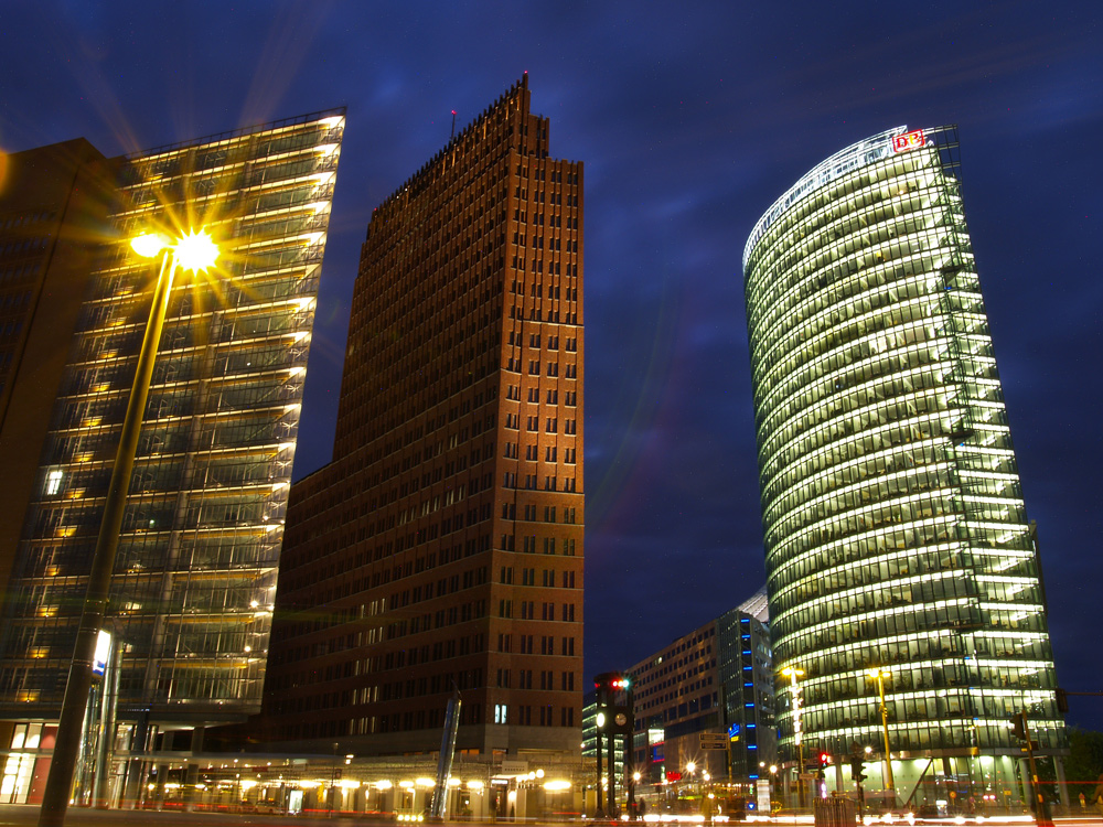 Berlin, Potsdamer Platz di notte