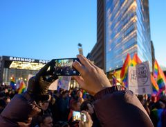 Berlin, Potsdamer Platz Februar 2014: Stop Homophobia