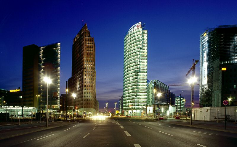 Berlin Potsdamer Platz in the evening