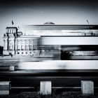 Berlin Reichstag buildung with double-decker bus