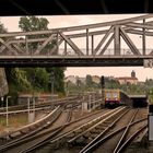 Berlin - Ringbahn aus Osten kommend vor Einfahrt in den Bahnhof Berlin-Gesundbrunnen