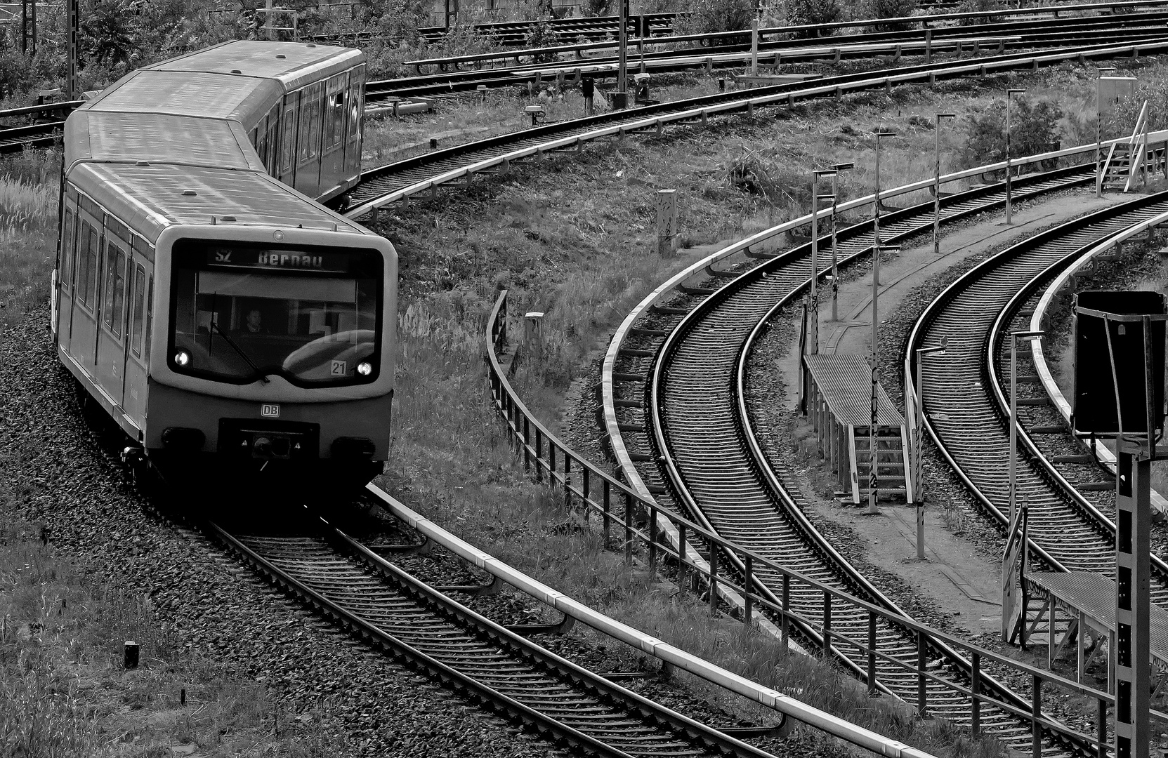 Berlin - S2 nach Bernau von Gesundbrunnen nach Bornholmer Straße