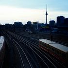 Berlin, Skyline im Restlicht, Standort Warschauer Straße