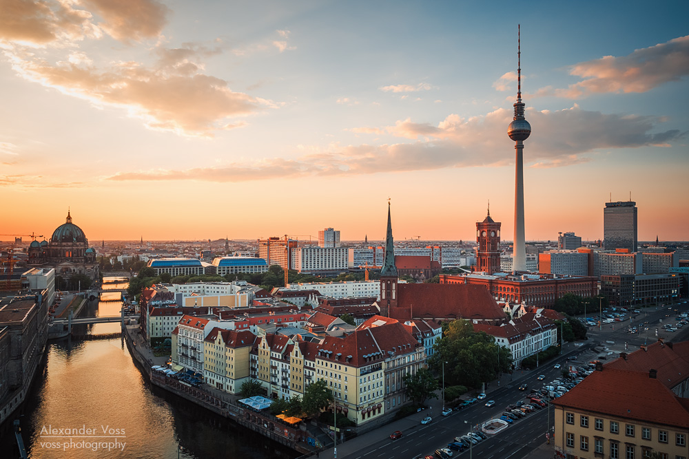 Berlin - Skyline im Sonnenuntergang