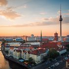 Berlin - Skyline im Sonnenuntergang