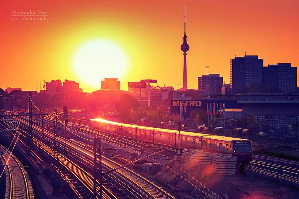 Berlin - Skyline im Sonnenuntergang