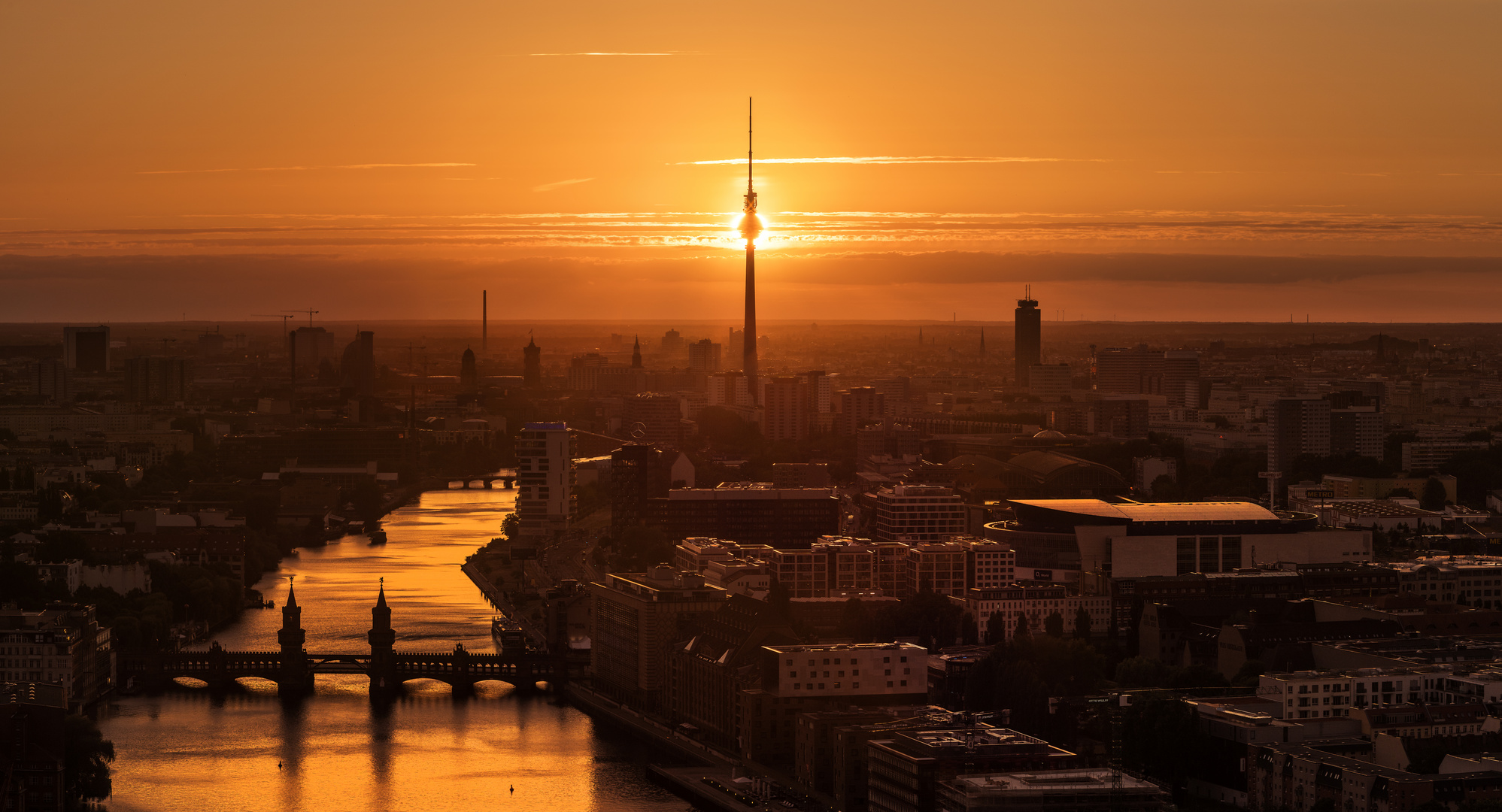 Berlin Skyline Sunset Foto & Bild deutschland, europe, berlin