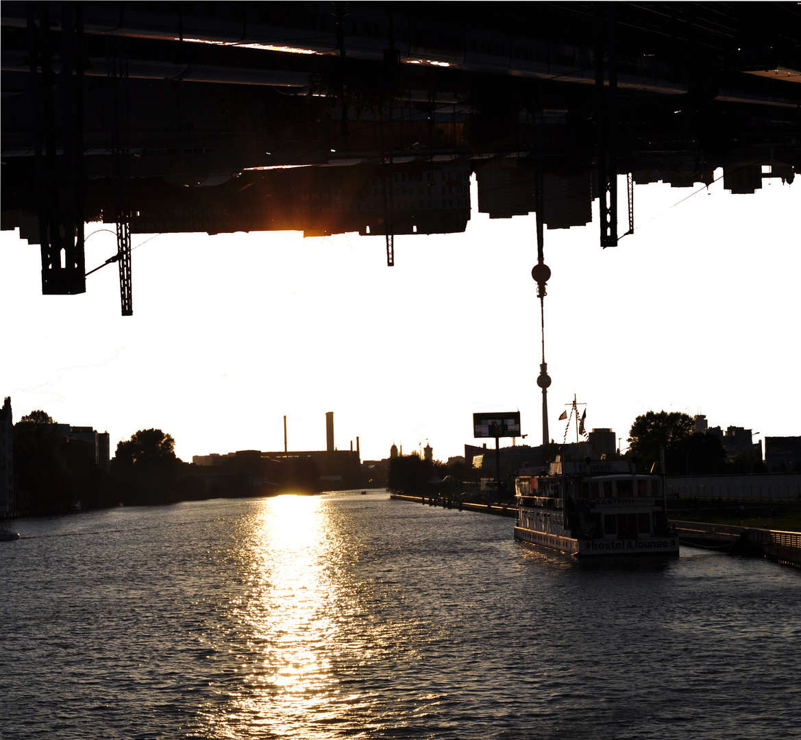 Berlin Sonnenuntegang aus 2 Perpektiven