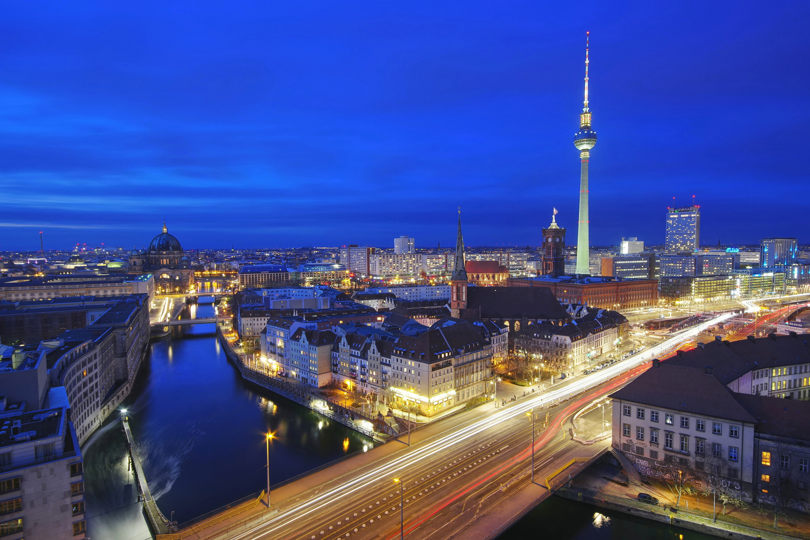 Berlin Weitblick einen Tag nach Silvester