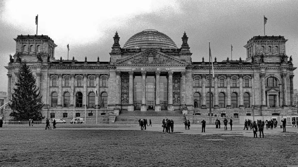 Berliner Bundestag Schwarz Weiß Foto & Bild | architektur, profanbauten