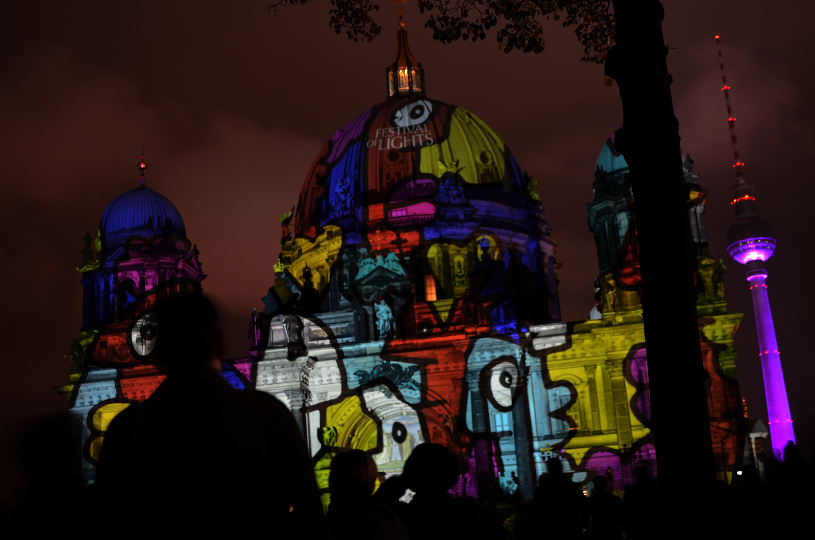 Berliner Dom beim Festival of Lights