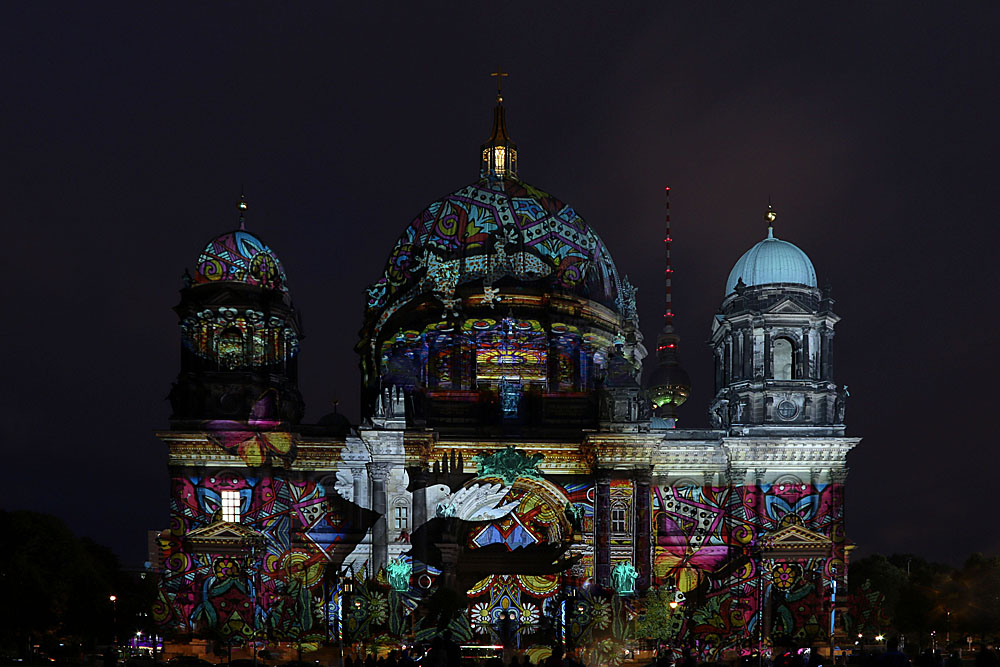 Berliner Dom beim Festrival of Lights