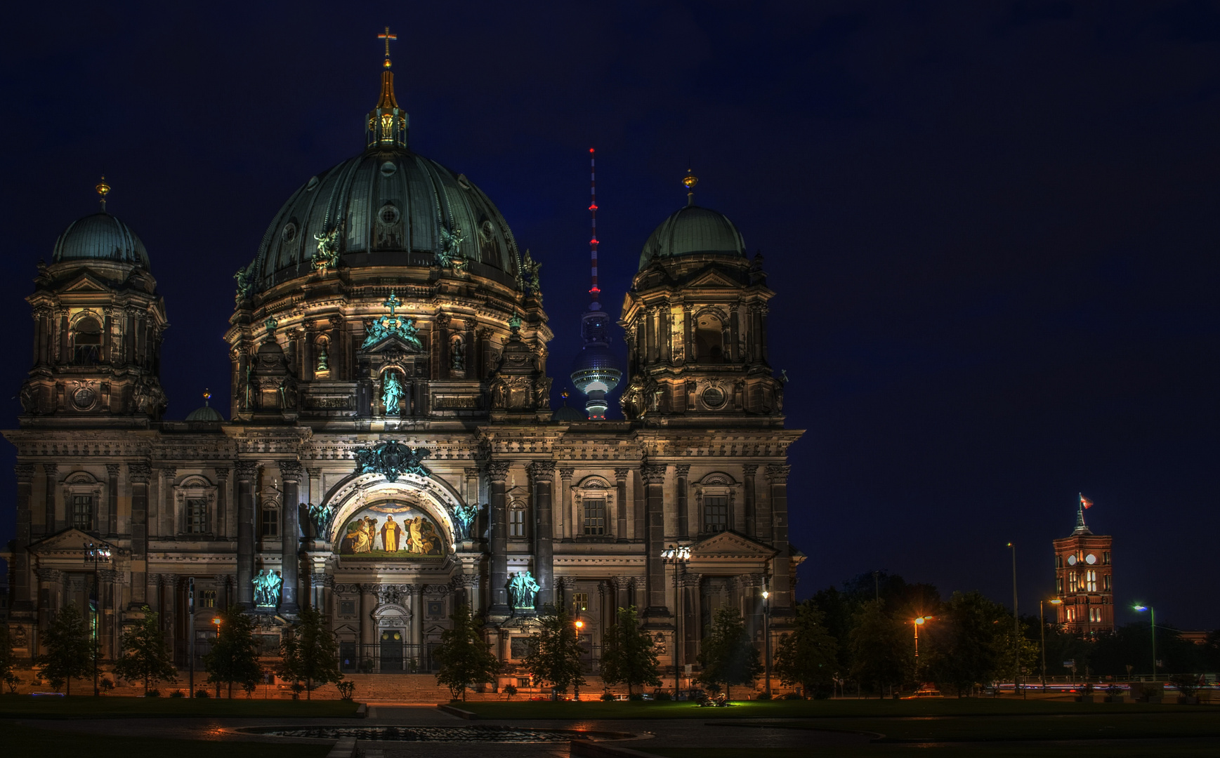 Berliner Dom, Fernsehturm und Rotes Rathaus