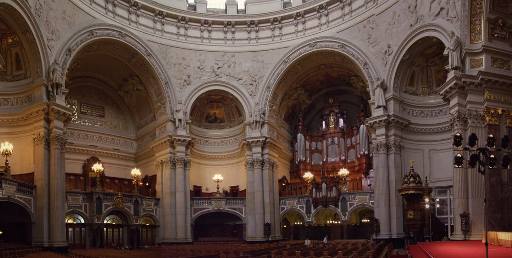 Berliner Dom, Panorama mit Kaiserloge und Sauer-Orgel