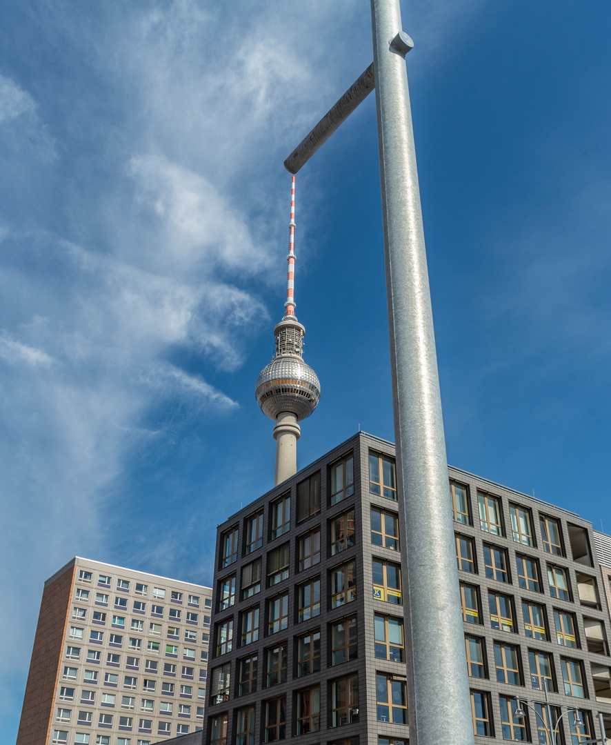Berliner Fernsehturm mit besonderen Aufhänger